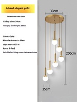 Lustre rotatif minimaliste moderne nordique plafonnier Duplex pour hôtel Loft appartement Villa escalier ouvert-lampes suspendues