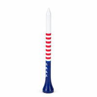 Tees de golf à thème drapeau américain en gros, avec logo personnalisé, motif étoiles et rayures, en bois, pour événements promotionnels, approvisionnement en vrac