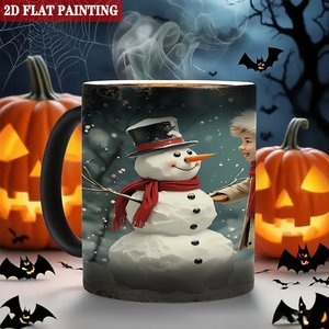 Premium <b>Ceramic</b> <b>Mug</b> 11oz Frosted Black Heat Activated Coffee Cup Daily Use - Product Image 6