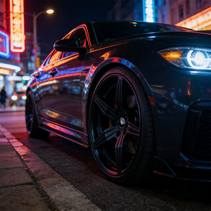 ล้อฟอร์จ 5 ก้านลายดาว ขนาด 18x8.5J 19x9.5J 20x10J สีดำเงาคาร์บอนไฟเบอร์ สำหรับรถยนต์ทั่วไป - Product Image 5