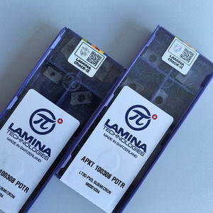 APKT100308 PDTR LT30 เครื่องมือตัดกลึง CNC แท้  แผ่นคาร์ไบด์เคลือบ PVD รูปทรงสี่เหลี่ยม  แบบ OEM ปรับแต่งได้  ความแข็ง HRC45-55 รับประกัน 3 ปี - Product Image 4