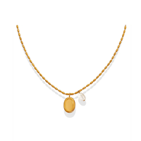 Collier Cœur Papillon Coquillage Blanc Chiffres Romains en Acier Titane 18K avec Perle en Acier Inoxydable comme Pierre Principale d'Inde