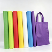 Rouleau de tissu non tissé en polypropylène vierge coloré SS Spunbond, matière première pour sacs de courses écologiques réutilisables, sacs publicitaires et sacs cadeaux