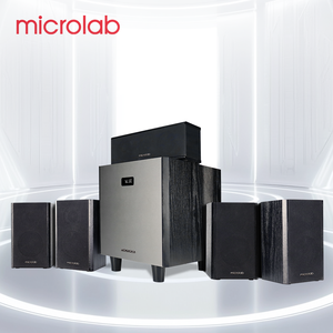 Sistema <span class=keywords><strong>de</strong></span> Cine en Casa Microlab HTS800 5.1 Canales, Subwoofer <span class=keywords><strong>de</strong></span> 8 Pulgadas, 180W RMS <span class=keywords><strong>de</strong></span> Potencia, Bajos Profundos para Teléfono Móvil, Experiencia Cinematográfica Inmersiva - Product Image 1