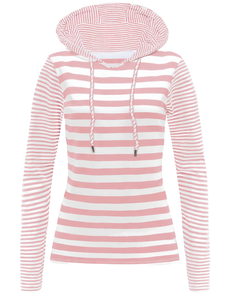 Colección Primavera Verano Sudadera con Capucha para Mujer, Holgada, de Manga Corta, con Cierre, 100% Algodón, Tejida, con Estampado Frontal - Product Image 2