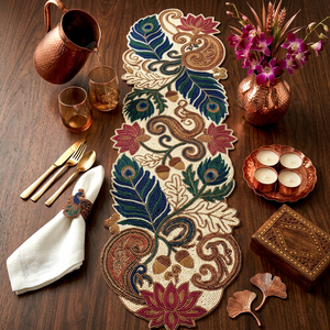 Alfombra Decorativa de Lujo con Diseño Floral Bordado a Mano, Ajustable, Ecológica, Duradera, Ligera, de 5 mm de Grosor, Forma Personalizada - Product Image 1