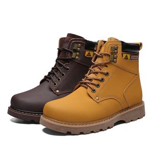 Bottes d'outils pour hommes Bottes Martin Bottes à la cheville Bottes de travail et de sécurité <span class=keywords><strong>Chukka</strong></span> Randonnée et trekking Cuir Haut mi-haut à lacets Coton - Product Image 3