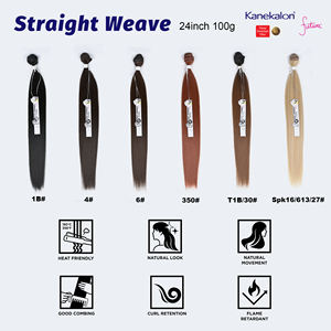 Extensiones de Cabello Liso y Rizado, Prémium Kanekalon Japonés Futura, Plátano Mezclado de Fibra Alta, 24 Pulgadas, 100g - Product Image 3