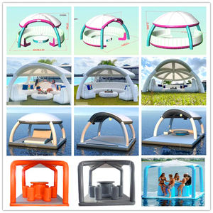 Plataforma Flotante Inflable Gigante, Hamaca Flotante, Bar Flotante para Patio, Fiesta Acuática con Sombrilla, Mesa y Sofá para Piscina, Mar y Lagos - Product Image 6