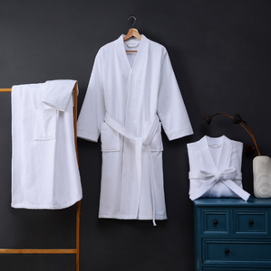 Super Warm 100% Cotton <strong>Bathrobe</strong> Hotel Spa Luxury Velvet <strong>Bathrobe</strong> - Product Image 4