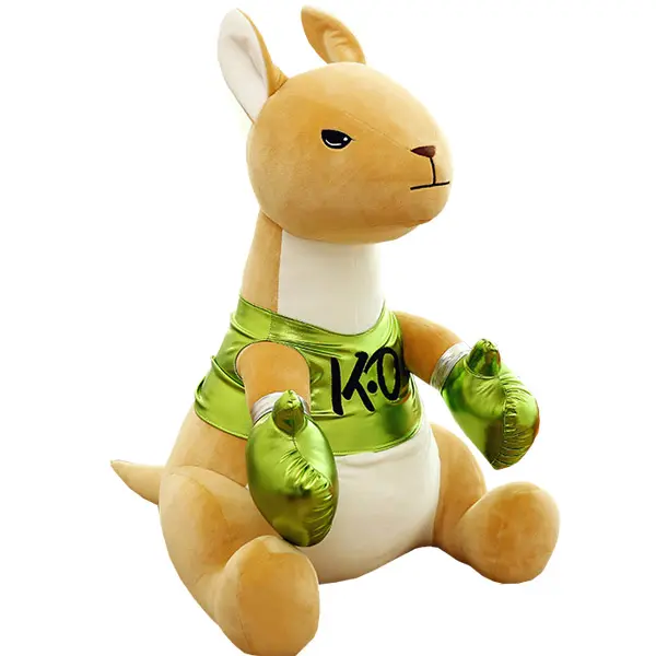 Creative 25 cm Australia Kangaroo Stuffed Plush Toys with Boxing Glove Cool Animal Plushie Doll Decorations Peluche de Canguro