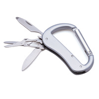 Couteau de poche multifonctionnel créatif pour la survie, ouvre-bouteille, petites ciseaux, mousqueton EDC, porte-clés pour le camping et la randonnée en plein air