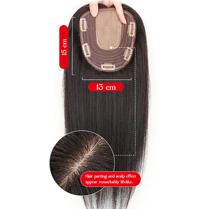 Vente directe d'usine, extensions de cheveux 100% humains, base en soie, toupets pour femmes, toupet personnalisé pour femmes - Product Image 5