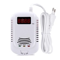 Détecteur de fuite de gaz CO et de gaz combustible liquéfié, sirène filaire intelligente avec alerte vocale, protection domestique, types UE/US, modèle 808L