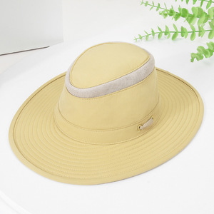Sombrero de Sol de Ala Ancha con Correa para la Barbilla, Estilo Safari, Sombrero de Malla, Ajustable, Plegable, para Senderismo, Playa y Pesca - Product Image 1