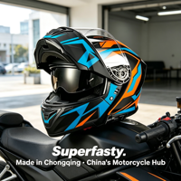 Casques de moto unisexes de luxe homologués ECE et certifiés DOT, équipement de conduite de qualité professionnelle, fabriqué en Chine