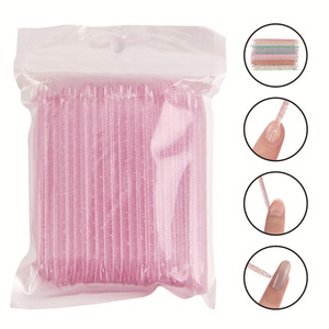 100 bâtonnets repousse-cuticules colorés pour éliminer les peaux mortes, outil de nettoyage des ongles, accessoires de manucure et pédicure pour salon - Product Image 3