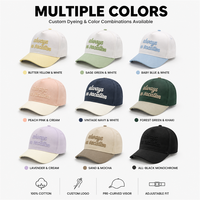 Casquette bicolore avec broderie 3D en relief, logo personnalisé, jaune et blanc, thème Caisse de quai, Port, Marée salée, Voile, Mer, Bateau, Clés