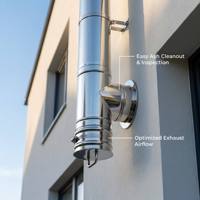 Conector en T de Acero Inoxidable de Pared Simple de 90 Grados para Chimenea, Accesorio para Tubo de Humos con Tapa de Limpieza para Estufa de Pellets de Madera