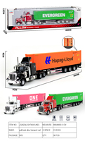 Modèle de collection de camion tracteur Peterbilt à l'échelle 1:32 en alliage de zinc moulé sous pression MSC MAER One Container avec carrosserie en plastique/alliage