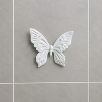 Ornements muraux modernes imperméables en forme de papillon, décorations en polyuréthane pour les murs de la chambre, utilisation en villa et hôtel - Durables, 18 pièces par ensemble
