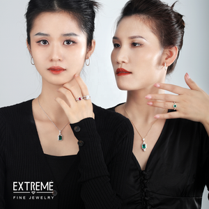 Anelli di nozze per donne <span class=keywords><strong>e</strong></span> ragazze con anelli da dito in oro massiccio 9Kt/10Kt/14Kt/18Kt in oro massiccio <span class=keywords><strong>rubino</strong></span> <span class=keywords><strong>e</strong></span> <span class=keywords><strong>smeraldo</strong></span> - Product Image 3