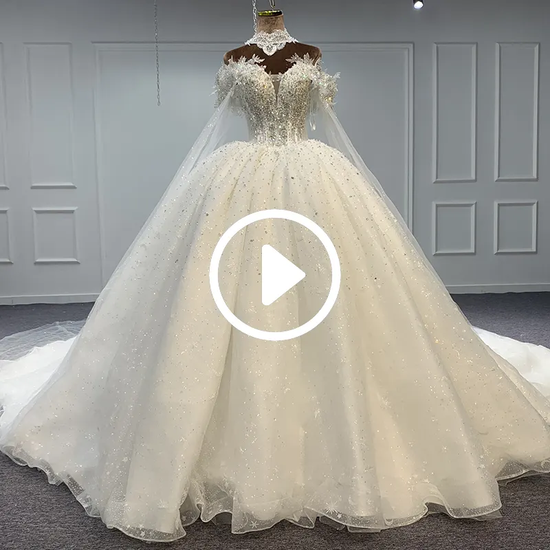 Janceber Mn126-robe de mariée de luxe à épaules dénudées, tenue de mariage