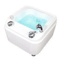 Bassin de spa pour les pieds portable, très vendu, petit bac de pédicure pour salon de manucure, bol de spa pour les pieds en acrylique blanc carré