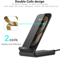 Smartphone Snellaadstation Telefoon Oplader Desktop Draadloos Opladen Stand Mobiele Telefoon Houder Wekker