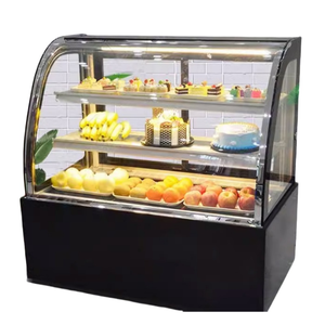 Vitrine réfrigérée commerciale rétro en verre <span class=keywords><strong>noir</strong></span> pour gâteaux, aliments croustillants, congélateur, réfrigérateur - Product Image 6