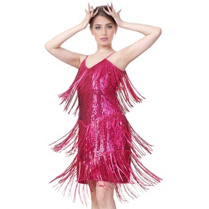 Nuevo Vestido de Baile Latino con Lentejuelas <span class=keywords><strong>para</strong></span> <span class=keywords><strong>Mujer</strong></span>, Estilo Años 20, Gatsby, Cóctel, Salón de Baile, Salsa, <span class=keywords><strong>Tango</strong></span>, Cha Cha, Rumba, Samba - Product Image 3