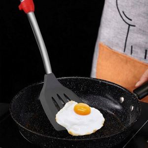 Juego de 4 utensilios de cocina de silicona: espátula, cuchara, espumadera y espátula para freír, con mango de acero inoxidable 304 - Product Image 6