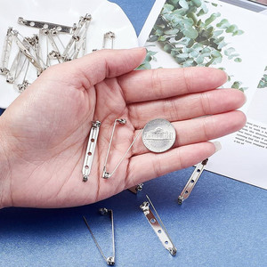 Broche de seguridad de alta calidad, Base de barra trasera, soporte de insignia, alfileres, joyería DIY - Product Image 6