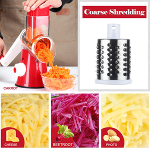 Râpe et coupe-légumes manuels multifonctionnels pour la cuisine domestique, avec tambour à manivelle pour pommes de terre - Product Image 4