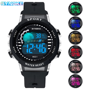 Nouvelle montre numérique pour enfants SYNOKE Montres de sport étanches pour enfants Garçons Filles Réveil LED Montre-bracelet <span class=keywords><strong>g</strong></span> Cadeaux pour étudiants résistants aux chocs - Product Image 1