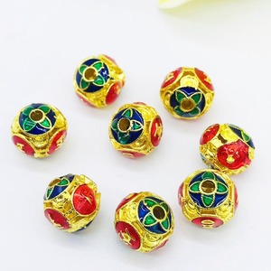 Cloisonn Enamel Oil Drop Beads Round <b>Spacer</b> Jewelry Findings For DIY Bracelets Necklaces Accessories - Product Image 3