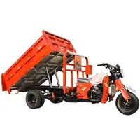 Uper-triciclo de motor de descarga de carga, triciclo motorizado de gasolina de combustible agrícola de fábrica, capacidad