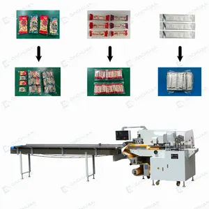 Reciprocating Type Servo Pillow Fruit and Vegetable Packing Machine Packaging Big Bag Packing Machine DF-630WX Down-paper 750