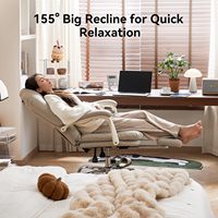 Chaise de bureau ergonomique avec pied inclinable chaise de bureau exécutif chaises d'ordinateur pivotantes en cuir PU à dossier moyen