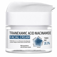 Crème Visage à l'Acide Tranexamique et Niacinamide Hydratante Éclaircissante Apaisante Soin du Visage Léger pour Toutes les Tendances