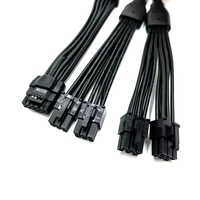 Cable de Extensión PCI-e 5.0 para GPU, 16 Pines (12+4) 12VHPWR Macho, PCIE 5.0 4x6 Pines Macho, Cable con Funda de PVC de 16AWG, 3A, Carga Rápida para Computadora