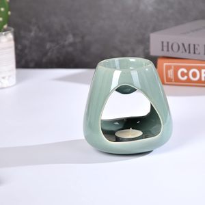 Wholesale Small Elegant Classic Non-electric Candle Stand Tea Light Ceramic Candle Oil <b>Wax</b> <b>Melt</b> Christmas Home Decoration - Product Image 4
