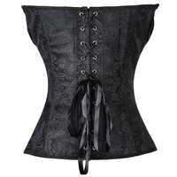 Fasion Floral Pattern Sexy Cintura Corsé Blanco Gótico Steampunk Oro Top Underbust Corset Shapewear Top