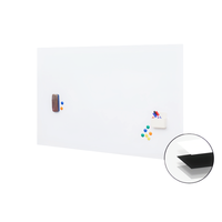 Feuille de tableau blanc magnétique flexible découpée sur mesure, épaisseur douce de 0,4 mm, adhésif amovible au dos, surface facile à effacer pour usages multiples