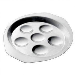 Plato de acero inoxidable para servir huevos, bandeja de acero inoxidable para postre profesional - Product Image 1