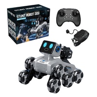 Jacko Toys Ferngesteuerter Intelligenter Hund 2,4G RC-Hund Acht-Runden-Stunt-Roboterhund Mit Licht Musik Sprühfunktion für Kinder