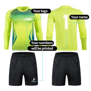 Uniforme de <span class=keywords><strong>Portero</strong></span> al por Mayor para Hombre, Poliéster de Secado Rápido, Jersey y Pantalones Acolchados para Niños, Conjuntos de Entrenamiento de Fútbol - Product Image 2