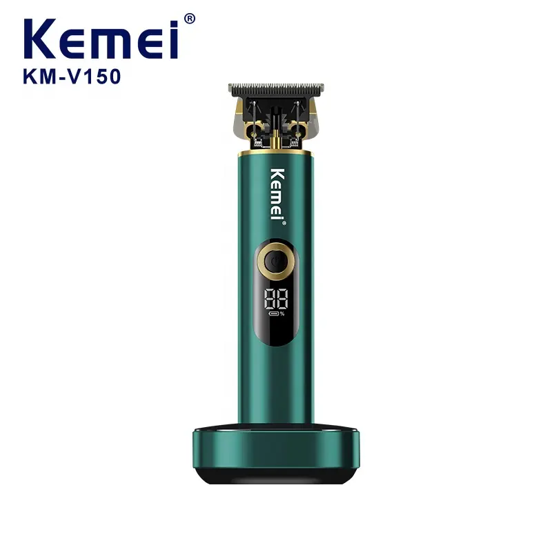 Men Barber Shop Hair Cutting Machine Kemei KM-V150 Professional Electric Cordless Hair Clipper Trimmer With Charging Base