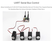 Carte de pilote servo de bus série, intègre l'alimentation servo et le circuit de contrôle, applicable aux servos de bus série ST/SC