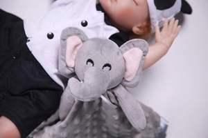 Éléphant Couverture de Sécurité Doux Bébé Cadeaux pour Nouveau-Né Garçons <span class=keywords><strong>et</strong></span> Filles Snuggle Toy Animal Peluche Gris - Product Image 6